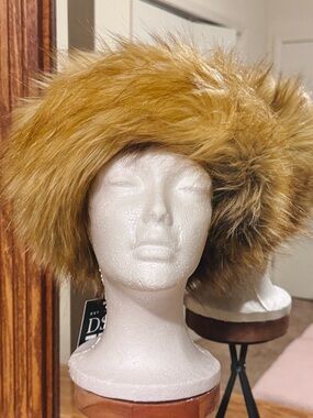 Donna Salyers Fabulous Furs Faux Fur Winter Hat - Golden Brown